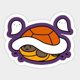 Turtle Scared of Ghosts Sticker